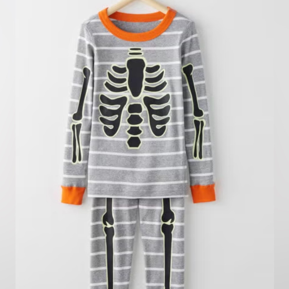Hanna Andersson Skeleton Long John Pajama Sz 8